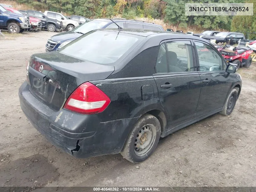 2009 Nissan Versa 1.6 Base VIN: 3N1CC11E89L429524 Lot: 40540262