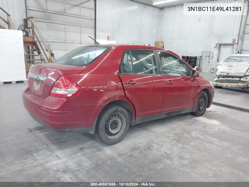 2009 Nissan Versa 1.8S VIN: 3N1BC11E49L41281 Lot: 40557655