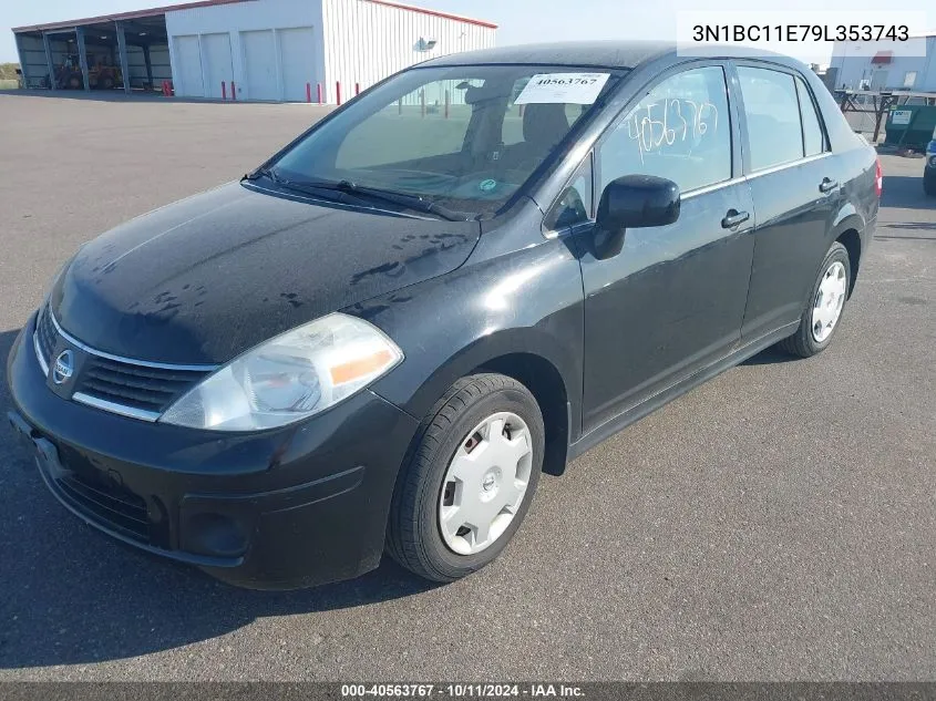 2009 Nissan Versa 1.8S VIN: 3N1BC11E79L353743 Lot: 40563767