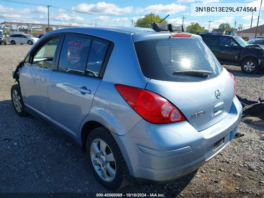 2009 Nissan Versa 1.8S VIN: 3N1BC13E29L474564 Lot: 40568069