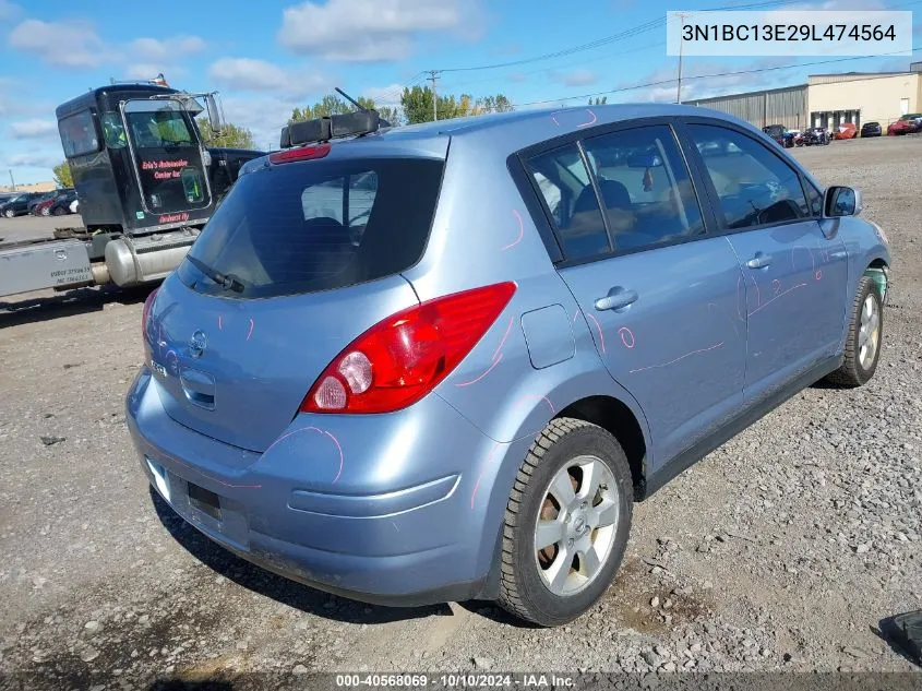 2009 Nissan Versa 1.8S VIN: 3N1BC13E29L474564 Lot: 40568069