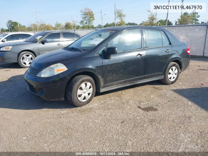 2009 Nissan Versa 1.6 VIN: 3N1CC11E19L467970 Lot: 40580539