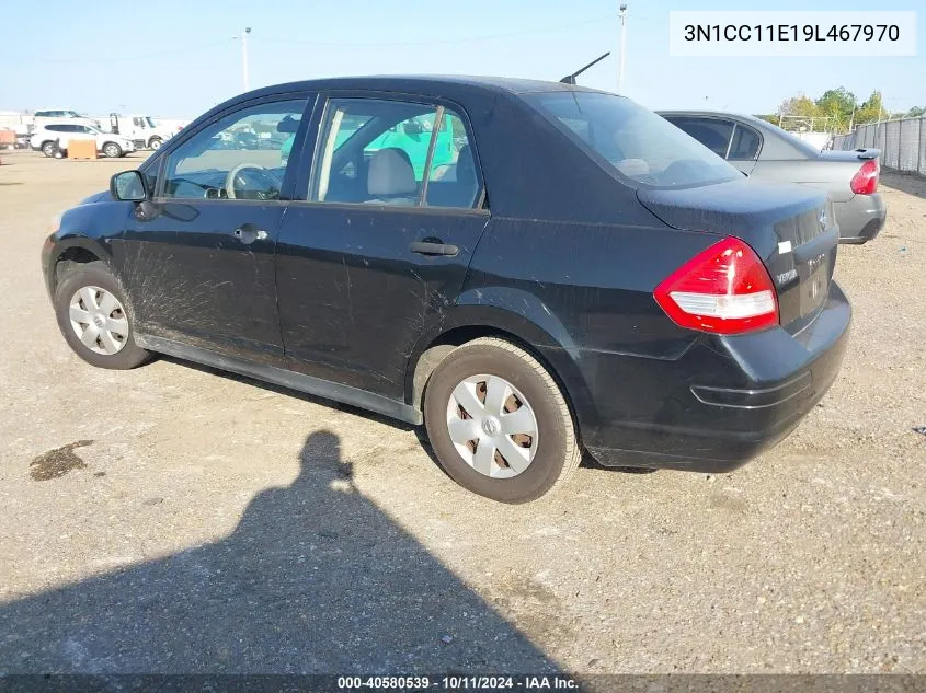 2009 Nissan Versa 1.6 VIN: 3N1CC11E19L467970 Lot: 40580539