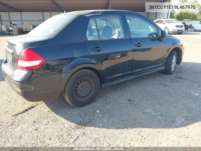 2009 Nissan Versa 1.6 VIN: 3N1CC11E19L467970 Lot: 40580539