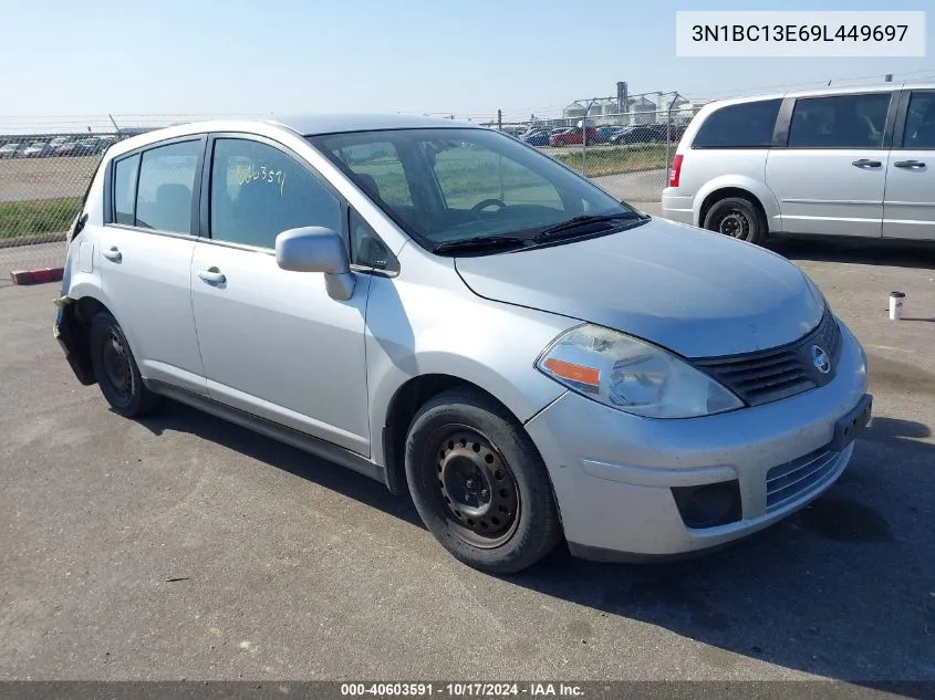 2009 Nissan Versa 1.8S VIN: 3N1BC13E69L449697 Lot: 40603591