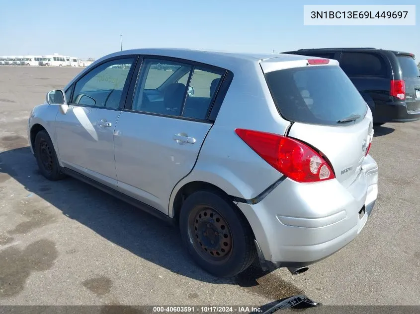 2009 Nissan Versa 1.8S VIN: 3N1BC13E69L449697 Lot: 40603591