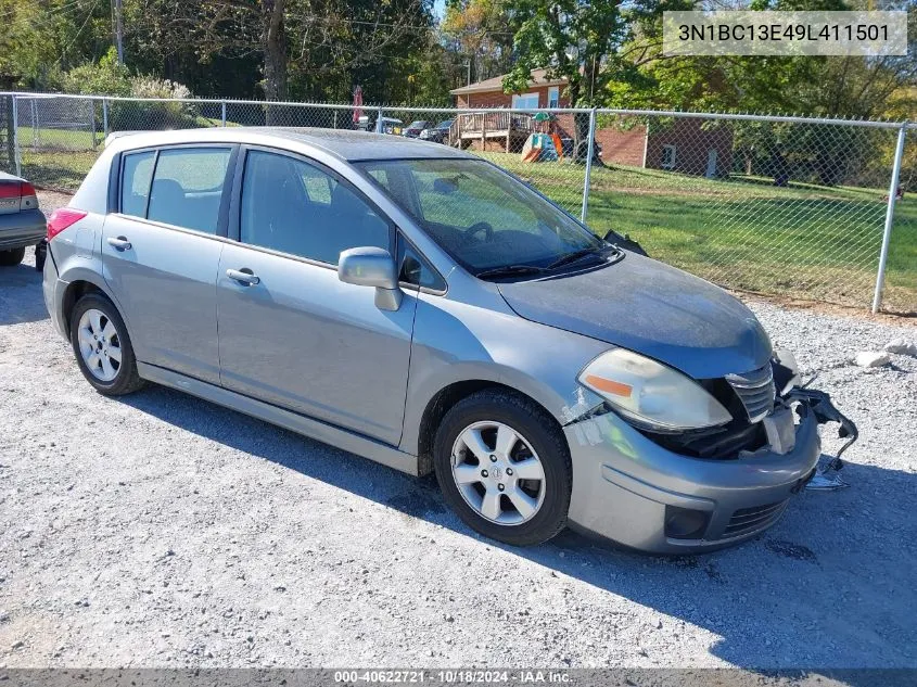 2009 Nissan Versa 1.8Sl VIN: 3N1BC13E49L411501 Lot: 40622721