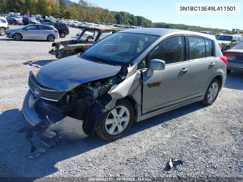 2009 Nissan Versa 1.8Sl VIN: 3N1BC13E49L411501 Lot: 40622721