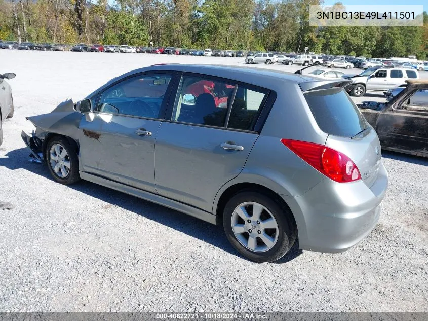 2009 Nissan Versa 1.8Sl VIN: 3N1BC13E49L411501 Lot: 40622721