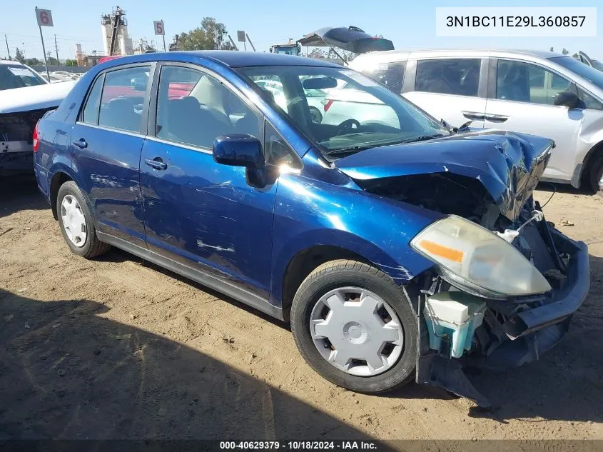 2009 Nissan Versa 1.8S VIN: 3N1BC11E29L360857 Lot: 40629379