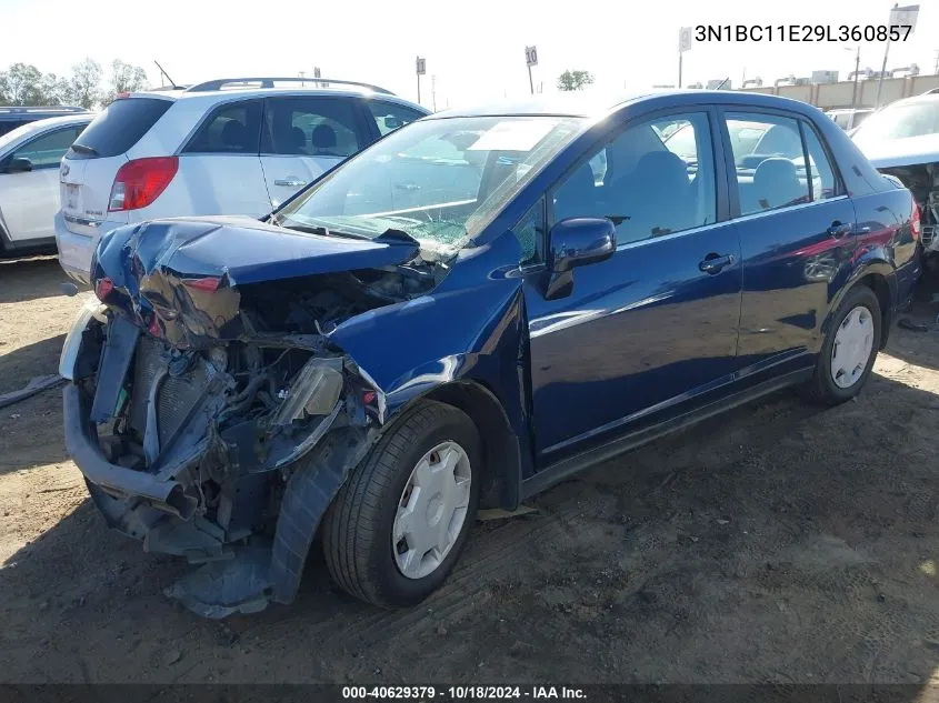 2009 Nissan Versa 1.8S VIN: 3N1BC11E29L360857 Lot: 40629379