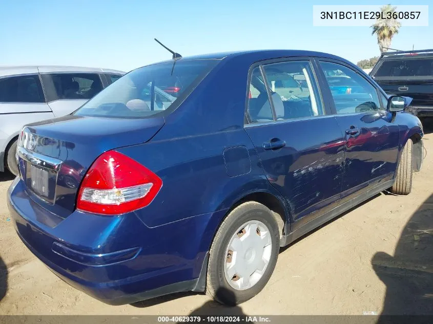 2009 Nissan Versa 1.8S VIN: 3N1BC11E29L360857 Lot: 40629379