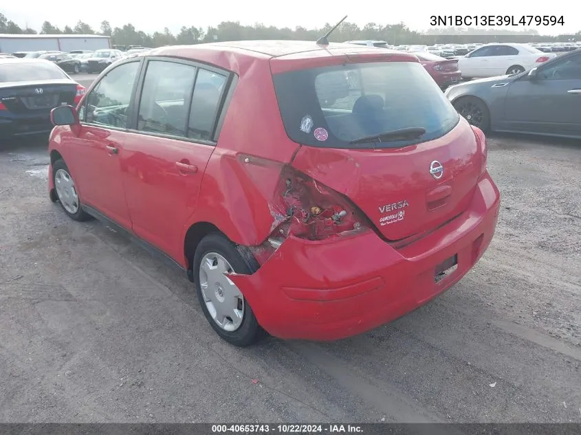 2009 Nissan Versa 1.8S VIN: 3N1BC13E39L479594 Lot: 40653743