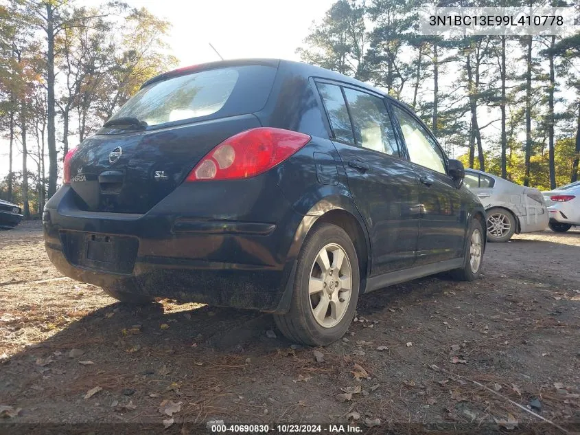 2009 Nissan Versa 1.8Sl VIN: 3N1BC13E99L410778 Lot: 40690830