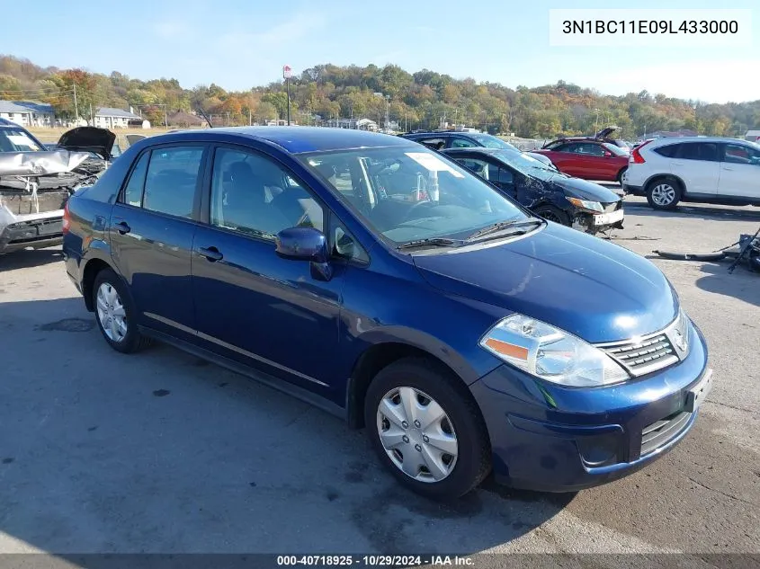 2009 Nissan Versa 1.8S VIN: 3N1BC11E09L433000 Lot: 40718925