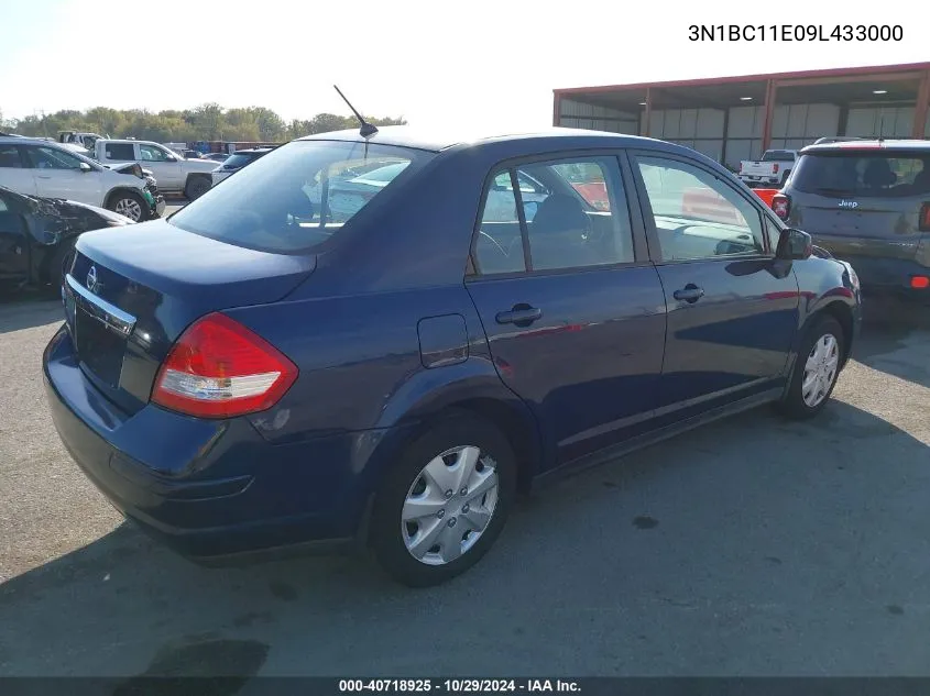 2009 Nissan Versa 1.8S VIN: 3N1BC11E09L433000 Lot: 40718925