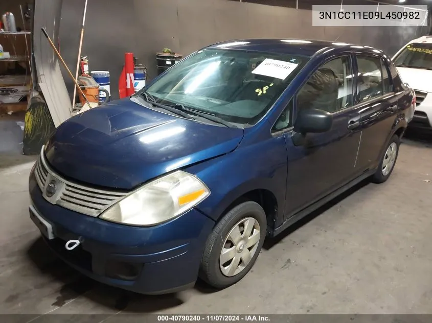 3N1CC11E09L450982 2009 Nissan Versa 1.6