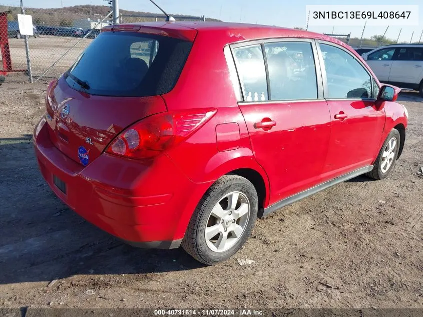 2009 Nissan Versa 1.8Sl VIN: 3N1BC13E69L408647 Lot: 40791614