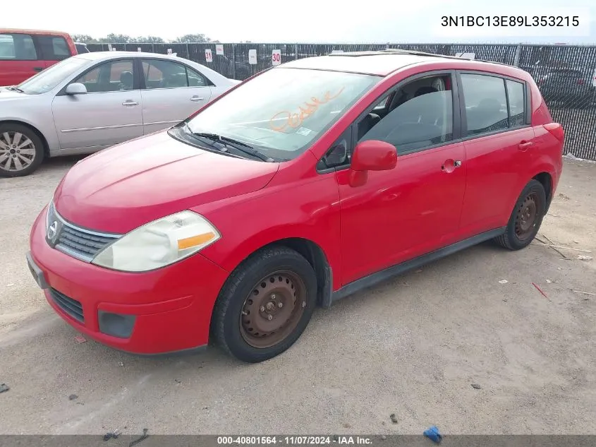 2009 Nissan Versa 1.8S VIN: 3N1BC13E89L353215 Lot: 40801564