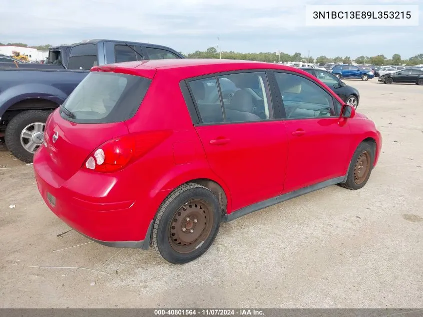 2009 Nissan Versa 1.8S VIN: 3N1BC13E89L353215 Lot: 40801564