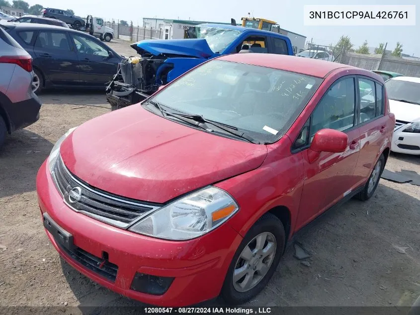 2010 Nissan Versa 1.8Sl VIN: 3N1BC1CP9AL426761 Lot: 12080547