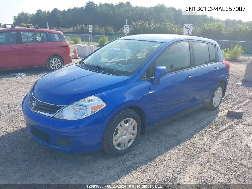 2010 Nissan Versa S/Sl VIN: 3N1BC1CP4AL357087 Lot: 12081638