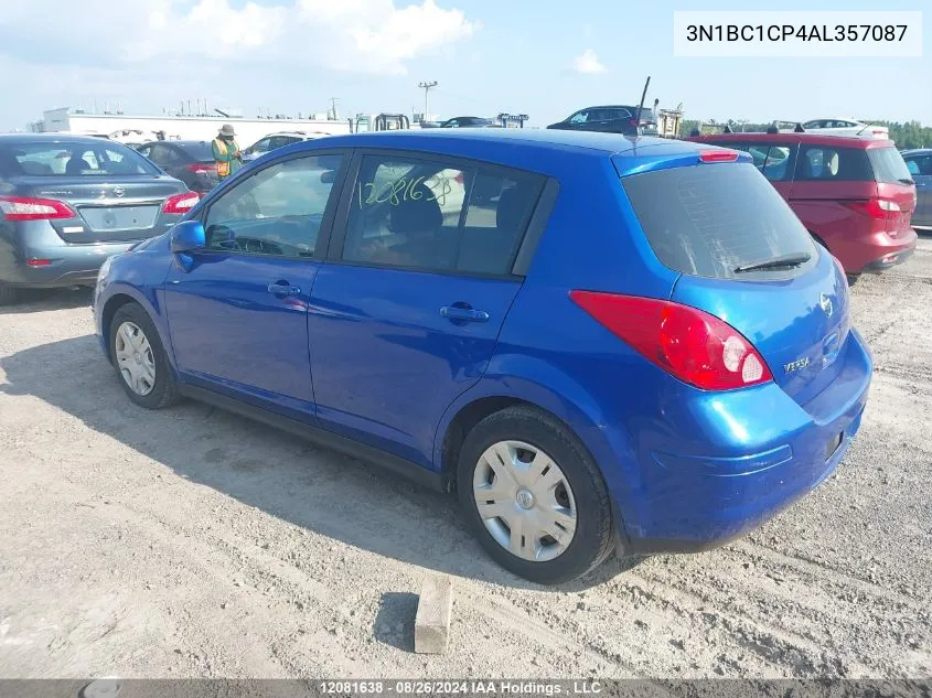 2010 Nissan Versa S/Sl VIN: 3N1BC1CP4AL357087 Lot: 12081638