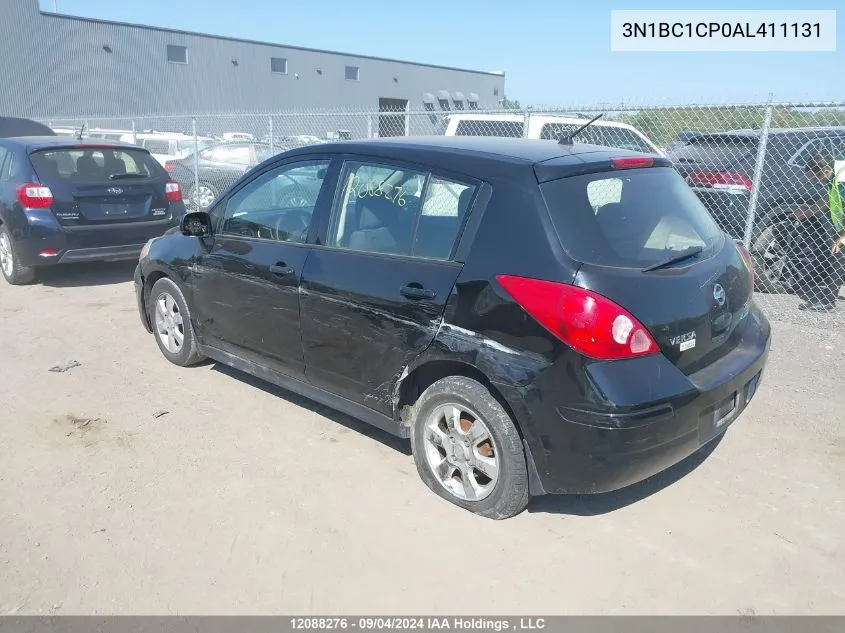 2010 Nissan Versa 1.8Sl VIN: 3N1BC1CP0AL411131 Lot: 12088276