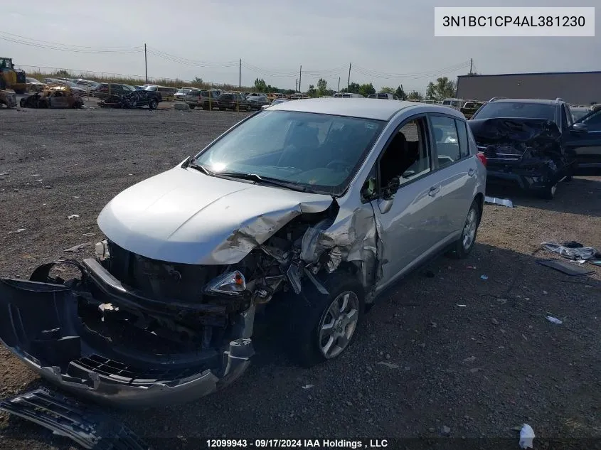 2010 Nissan Versa S/Sl VIN: 3N1BC1CP4AL381230 Lot: 12099943