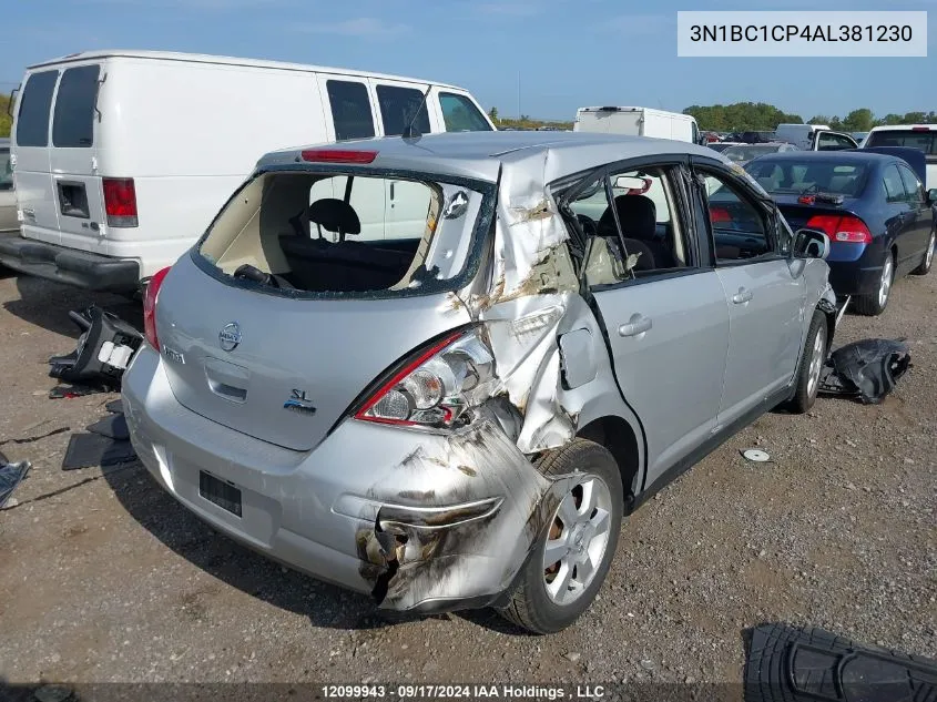 2010 Nissan Versa S/Sl VIN: 3N1BC1CP4AL381230 Lot: 12099943