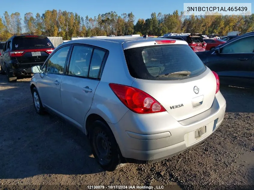 2010 Nissan Versa 1.8S VIN: 3N1BC1CP1AL465439 Lot: 12130079