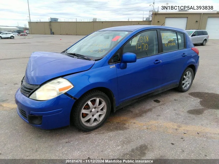 2010 Nissan Versa 1.8 S VIN: 3N1BC1CP5AL393838 Lot: 20181470