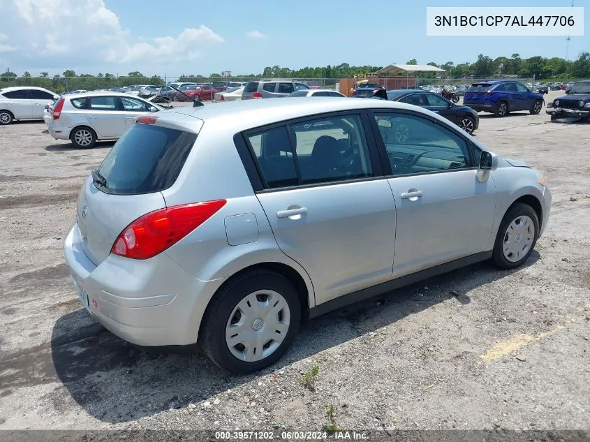 2010 Nissan Versa 1.8S VIN: 3N1BC1CP7AL447706 Lot: 39571202