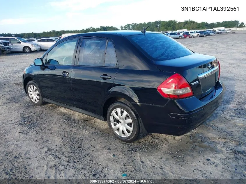 2010 Nissan Versa 1.8S VIN: 3N1BC1AP1AL392561 Lot: 39974362