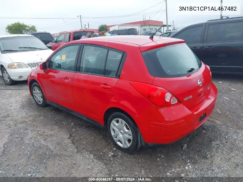 2010 Nissan Versa 1.8S VIN: 3N1BC1CP1AL467482 Lot: 40046287