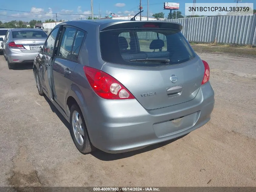 2010 Nissan Versa 1.8Sl VIN: 3N1BC1CP3AL383759 Lot: 40097950