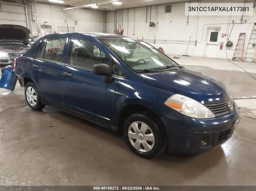 2010 Nissan Versa 1.6 VIN: 3N1CC1APXAL417381 Lot: 40158272