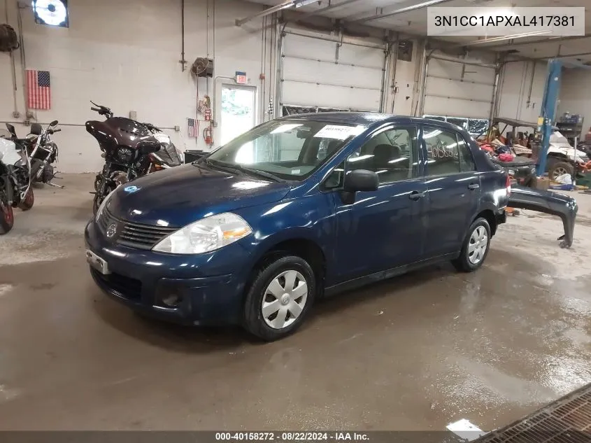 2010 Nissan Versa 1.6 VIN: 3N1CC1APXAL417381 Lot: 40158272