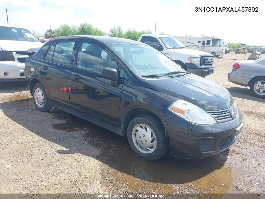 2010 Nissan Versa 1.6 VIN: 3N1CC1APXAL457802 Lot: 40169364