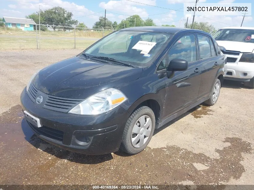 2010 Nissan Versa 1.6 VIN: 3N1CC1APXAL457802 Lot: 40169364