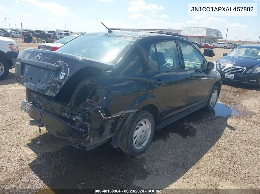 2010 Nissan Versa 1.6 VIN: 3N1CC1APXAL457802 Lot: 40169364