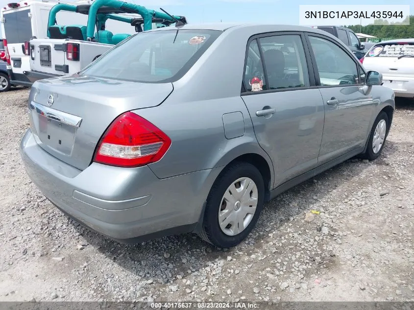 2010 Nissan Versa 1.8S VIN: 3N1BC1AP3AL435944 Lot: 40175637