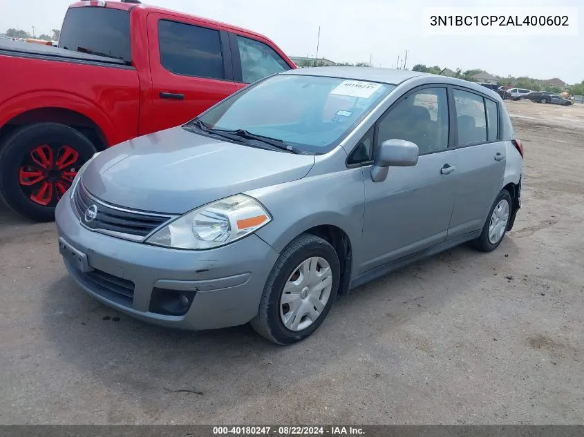 2010 Nissan Versa 1.8S VIN: 3N1BC1CP2AL400602 Lot: 40180247