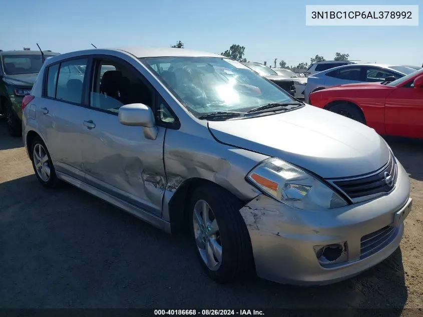 2010 Nissan Versa 1.8Sl VIN: 3N1BC1CP6AL378992 Lot: 40186668