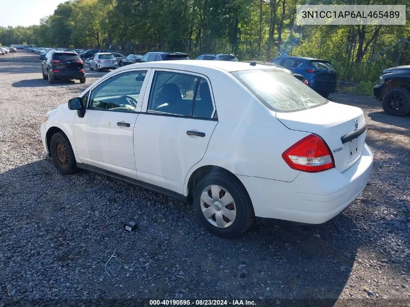 2010 Nissan Versa 1.6 VIN: 3N1CC1AP6AL465489 Lot: 40190595