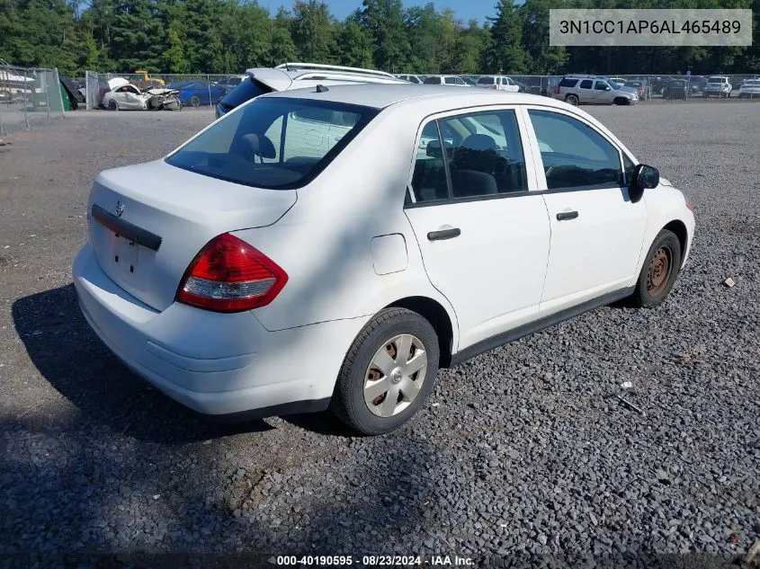 2010 Nissan Versa 1.6 VIN: 3N1CC1AP6AL465489 Lot: 40190595