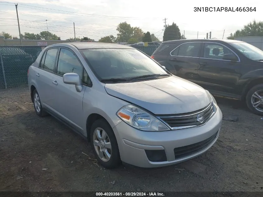 2010 Nissan Versa 1.8Sl VIN: 3N1BC1AP8AL466364 Lot: 40203561