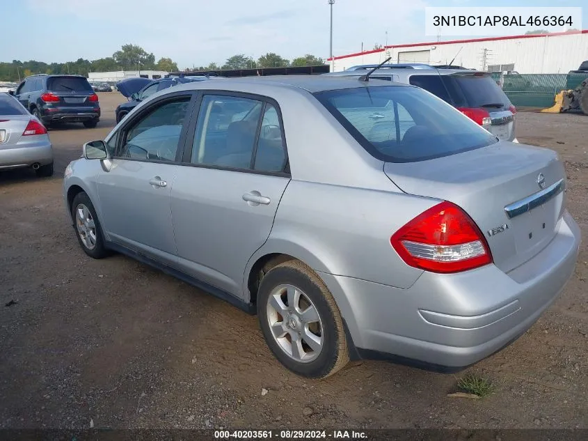 2010 Nissan Versa 1.8Sl VIN: 3N1BC1AP8AL466364 Lot: 40203561