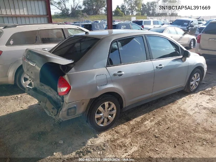 2010 Nissan Versa 1.8S VIN: 3N1BC1AP5AL391669 Lot: 40213755