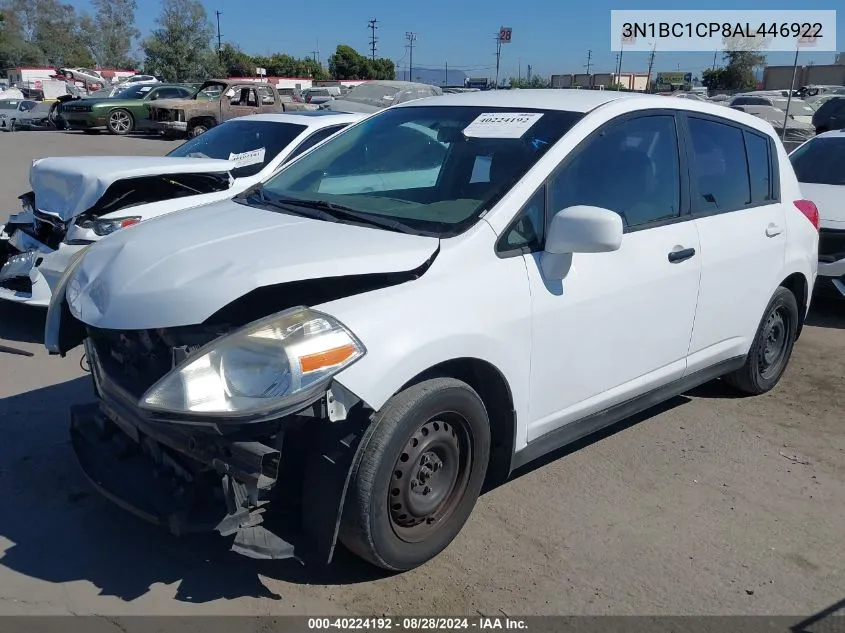 2010 Nissan Versa 1.8S VIN: 3N1BC1CP8AL446922 Lot: 40224192